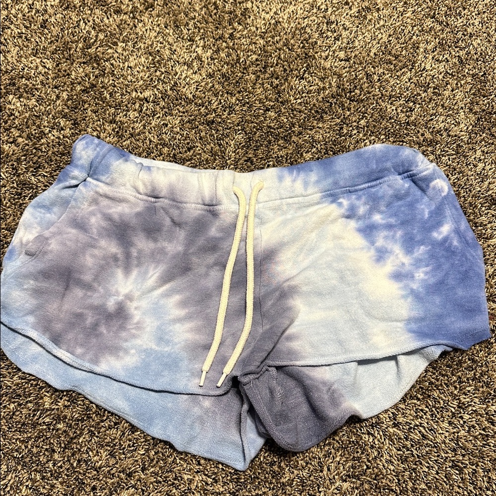 Mossimo Supply Co. Blue and White Tie-Dye Shorts